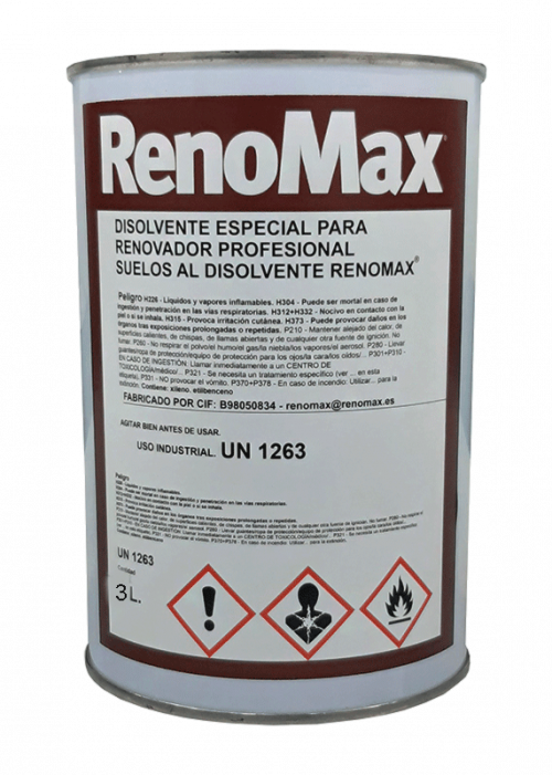 Disolvente Renomax de 3 litros para 15 litros de resina